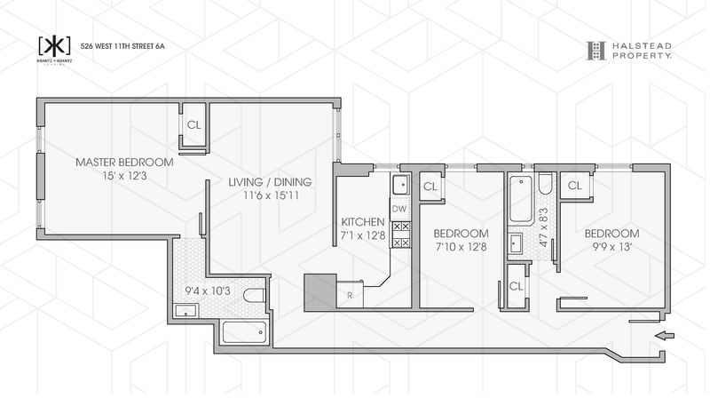 526 West 111th Street 6a, Upper West Side, NYC, 10025, $5,750, Property For Rent, Halstead Real Estate, Floorplan 526 West 111th Street 6a, Upper West Side, NYC, 10025, $5,750, Property For Rent, Halstead Real Estate, Floorplan