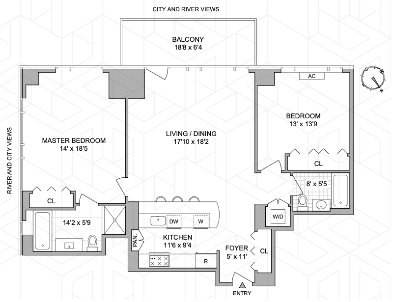 325 Fifth Avenue 45c, Midtown East, NYC, 10016, $9,850, Property For Rent, Halstead Real Estate, Floorplan 325 Fifth Avenue 45c, Midtown East, NYC, 10016, $9,850, Property For Rent, Halstead Real Estate, Floorplan