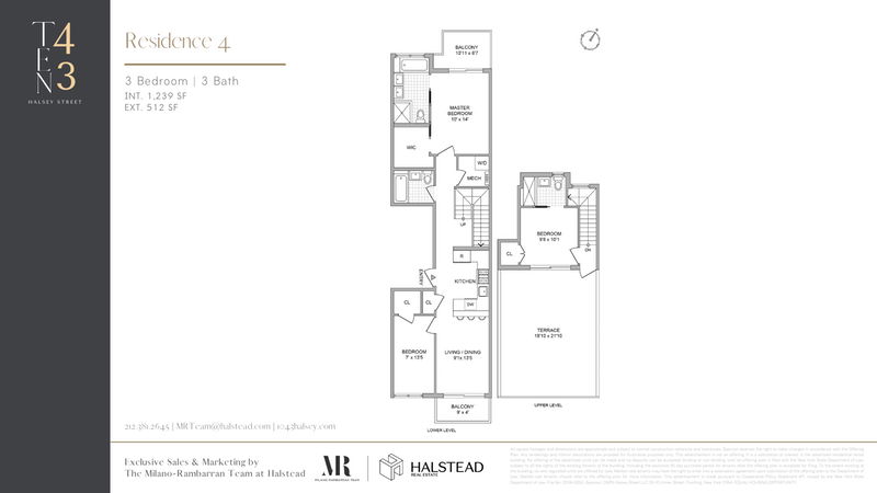 1043 Halsey Street Ph, Bushwick, Brooklyn, NY, 11207, $950,000, Property For Sale, Halstead Real Estate, Floorplan 1043 Halsey Street Ph, Bushwick, Brooklyn, NY, 11207, $950,000, Property For Sale, Halstead Real Estate, Floorplan