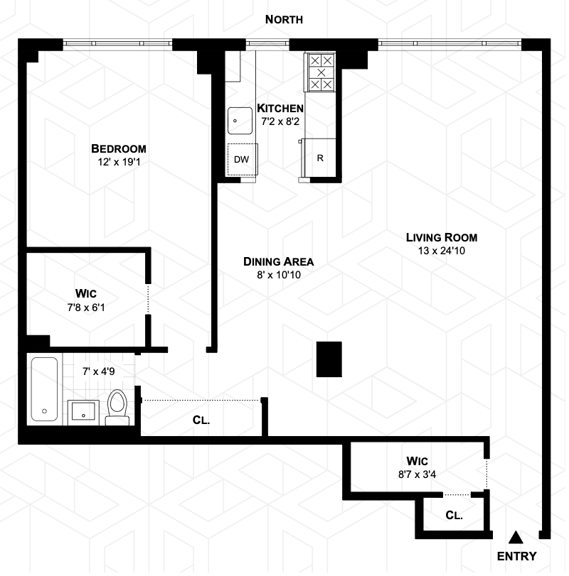 61 Jane Street 9l, West Village, NYC, 10014, $1,425,000, Property For Sale, Halstead Real Estate, Floorplan 61 Jane Street 9l, West Village, NYC, 10014, $1,425,000, Property For Sale, Halstead Real Estate, Floorplan