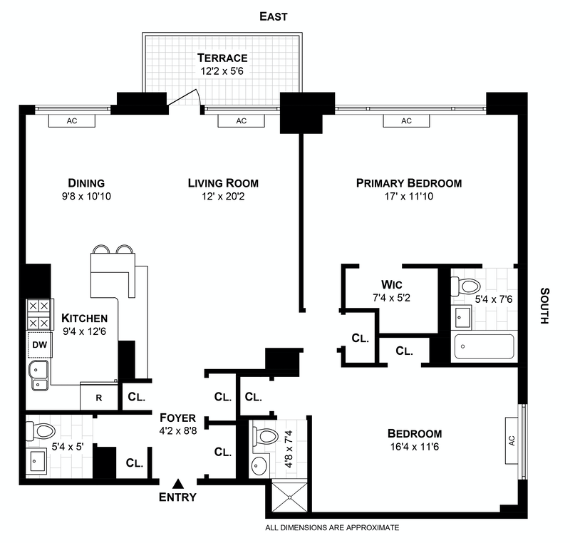 201 West 70th Street 19h, Upper West Side, NYC, 10023, $2,075,000, Property For Sale, Halstead Real Estate, Floorplan 201 West 70th Street 19h, Upper West Side, NYC, 10023, $2,075,000, Property For Sale, Halstead Real Estate, Floorplan