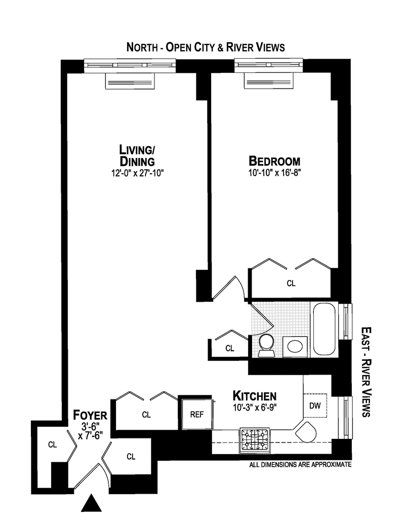 345 East 93rd Street 19b, Upper East Side, NYC, 10128, $599,000, Property For Sale, Halstead Real Estate, Floorplan 345 East 93rd Street 19b, Upper East Side, NYC, 10128, $599,000, Property For Sale, Halstead Real Estate, Floorplan