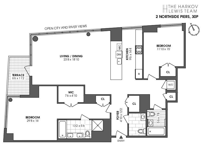 2 Northside Piers 30p, Williamsburg, Brooklyn, NY, 11249, $2,500,000, Property For Sale, Halstead Real Estate, Floorplan 2 Northside Piers 30p, Williamsburg, Brooklyn, NY, 11249, $2,500,000, Property For Sale, Halstead Real Estate, Floorplan
