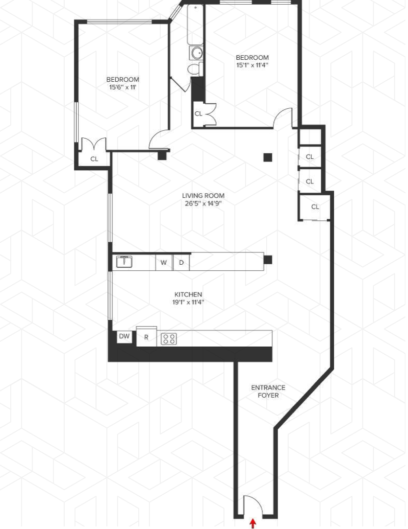 1100 Grand Concourse 4h, Concourse, New York, 10456, $370,000, Property For Sale, Halstead Real Estate, Floorplan 1100 Grand Concourse 4h, Concourse, New York, 10456, $370,000, Property For Sale, Halstead Real Estate, Floorplan