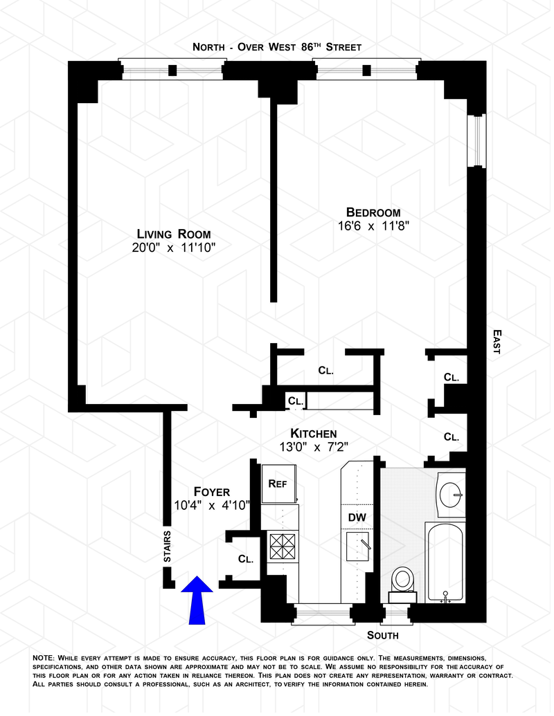 328 West 86th Street 7b, Upper West Side, NYC, 10024, $2,995, Property For Rent, Halstead Real Estate, Floorplan 328 West 86th Street 7b, Upper West Side, NYC, 10024, $2,995, Property For Rent, Halstead Real Estate, Floorplan