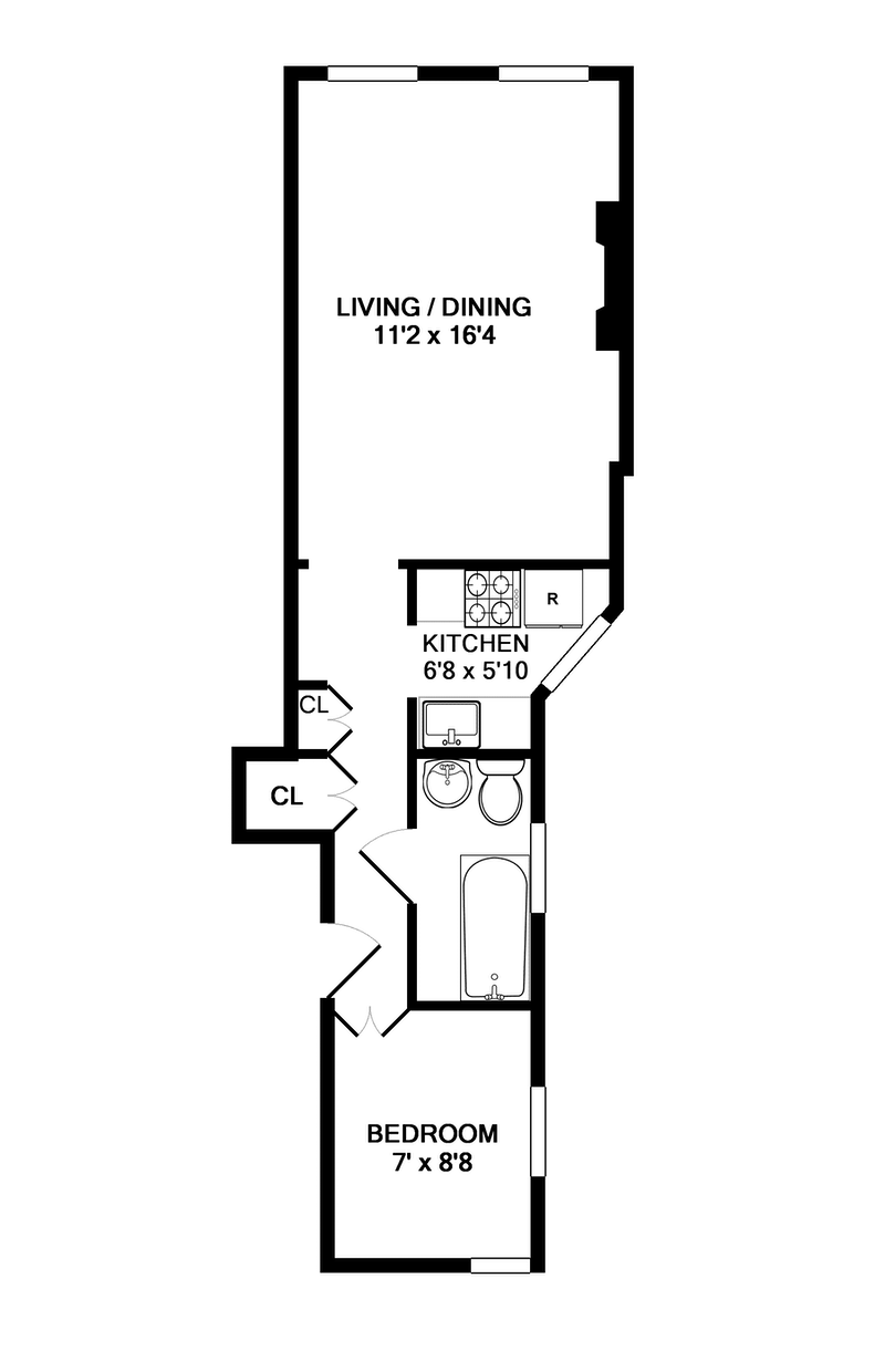 23 Grove Street 5d, West Village, NYC, 10014, $2,400, Property For Rent, Halstead Real Estate, Floorplan 23 Grove Street 5d, West Village, NYC, 10014, $2,400, Property For Rent, Halstead Real Estate, Floorplan