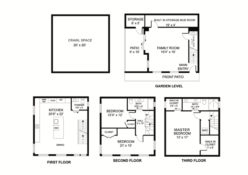 57 6th Street, Hoboken, New Jersey, 07030, $1,850,000, Property For Sale, Halstead Real Estate, Floorplan 57 6th Street, Hoboken, New Jersey, 07030, $1,850,000, Property For Sale, Halstead Real Estate, Floorplan