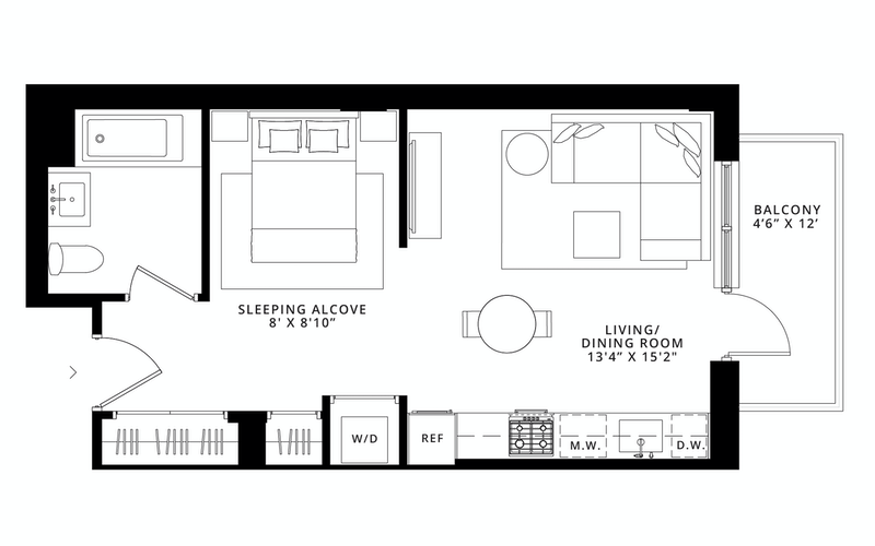 185 18th Street 802, Greenwood, Brooklyn, NY, 11215, $599,000, Property For Sale, Halstead Real Estate, Floorplan 185 18th Street 802, Greenwood, Brooklyn, NY, 11215, $599,000, Property For Sale, Halstead Real Estate, Floorplan