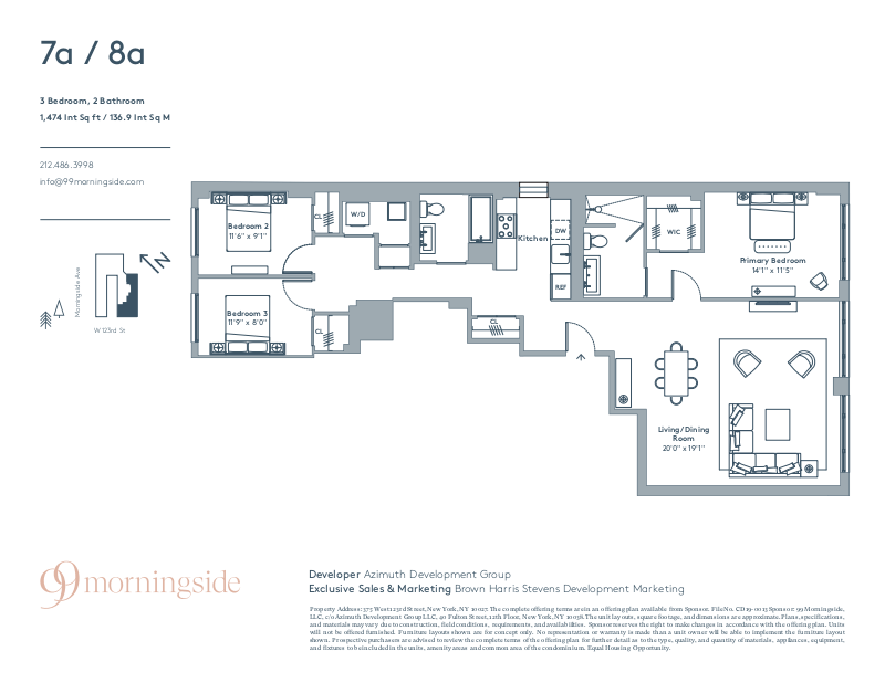 375 West 123rd Street 7a, Upper Manhattan, NYC, 10027, $1,735,000, Property For Sale, Halstead Real Estate, Floorplan 375 West 123rd Street 7a, Upper Manhattan, NYC, 10027, $1,735,000, Property For Sale, Halstead Real Estate, Floorplan