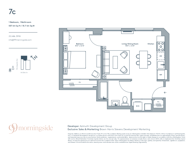 375 West 123rd Street 7c, Upper Manhattan, NYC, 10027, $719,000, Property For Sale, Halstead Real Estate, Floorplan 375 West 123rd Street 7c, Upper Manhattan, NYC, 10027, $719,000, Property For Sale, Halstead Real Estate, Floorplan