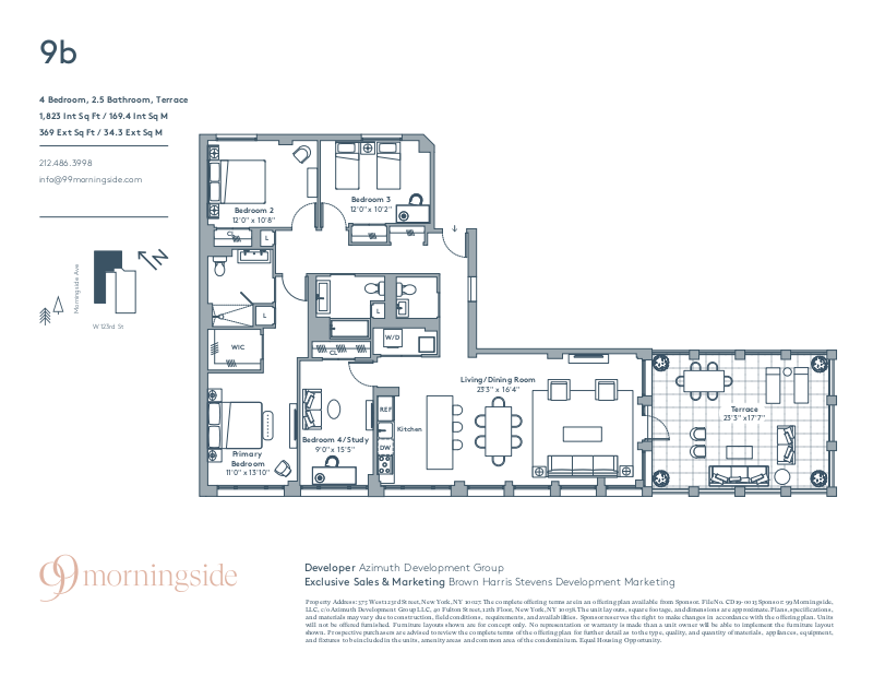 375 West 123rd Street 9b, Upper Manhattan, NYC, 10027, $2,825,000, Property For Sale, Halstead Real Estate, Floorplan 375 West 123rd Street 9b, Upper Manhattan, NYC, 10027, $2,825,000, Property For Sale, Halstead Real Estate, Floorplan