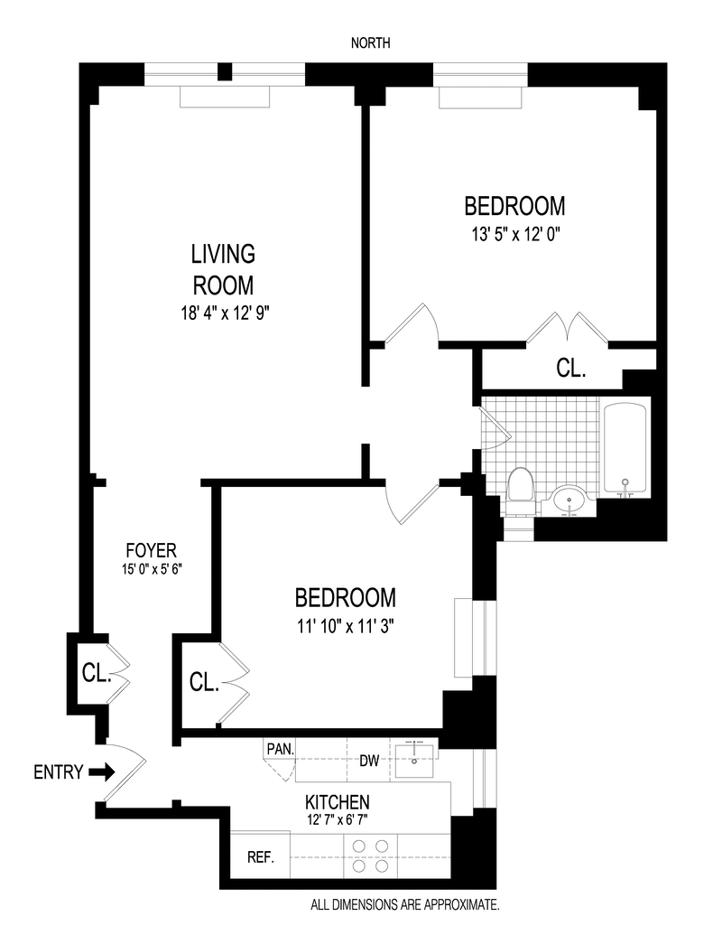 46 West 95th Street 9b, Upper West Side, NYC, 10025, $895,000, Property For Sale, Halstead Real Estate, Floorplan 46 West 95th Street 9b, Upper West Side, NYC, 10025, $895,000, Property For Sale, Halstead Real Estate, Floorplan