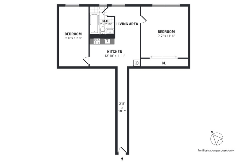 329 East 94th Street 11, Upper East Side, NYC, 10128, $1,667, Property For Rent, Halstead Real Estate, Floorplan 329 East 94th Street 11, Upper East Side, NYC, 10128, $1,667, Property For Rent, Halstead Real Estate, Floorplan
