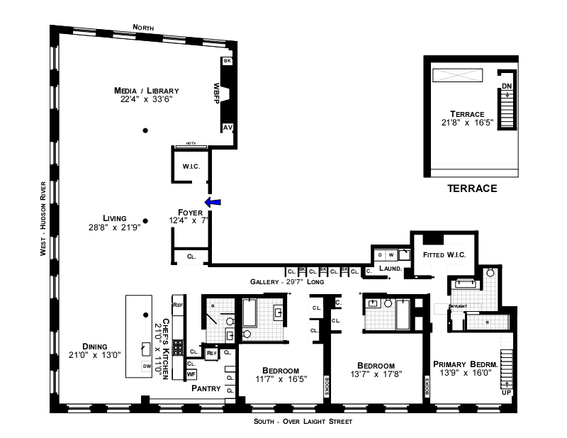 429 Greenwich Street 9b, Tribeca, NYC, 10013, $9,995,000, Property For Sale, Halstead Real Estate, Floorplan 429 Greenwich Street 9b, Tribeca, NYC, 10013, $9,995,000, Property For Sale, Halstead Real Estate, Floorplan