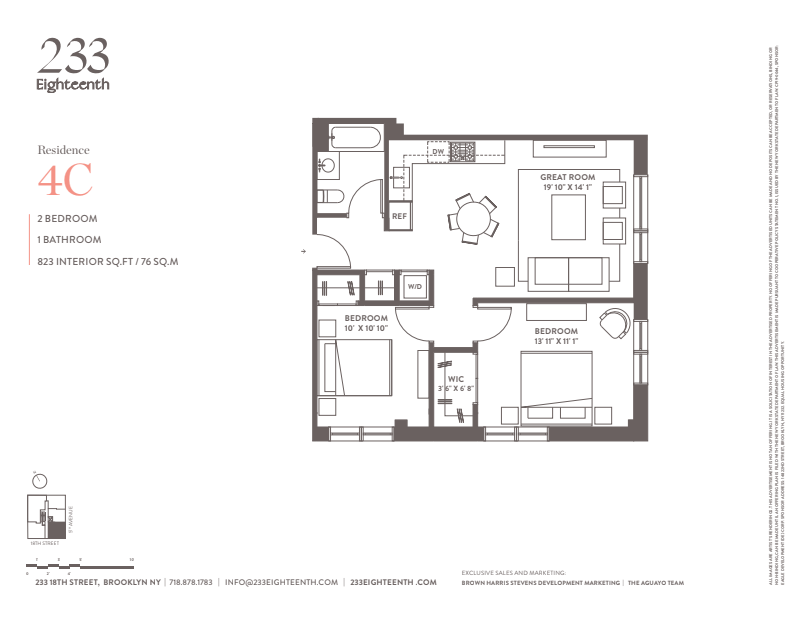 233 18th Street 4c, Greenwood, Brooklyn, NY, 11215, $950,000, Property For Sale, Halstead Real Estate, Floorplan 233 18th Street 4c, Greenwood, Brooklyn, NY, 11215, $950,000, Property For Sale, Halstead Real Estate, Floorplan