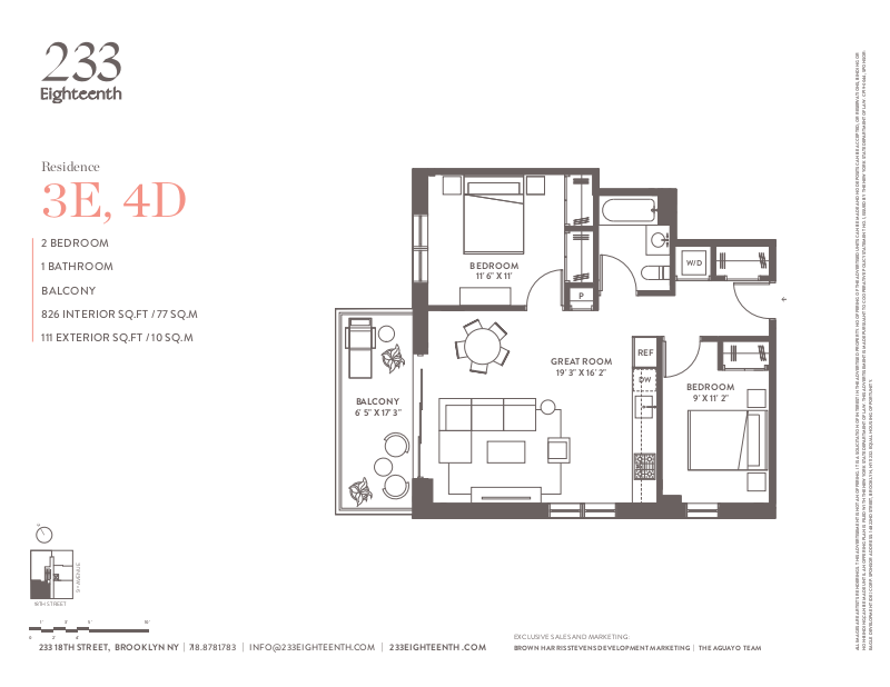 233 18th Street 4d, Greenwood, Brooklyn, NY, 11215, $1,025,000, Property For Sale, Halstead Real Estate, Floorplan 233 18th Street 4d, Greenwood, Brooklyn, NY, 11215, $1,025,000, Property For Sale, Halstead Real Estate, Floorplan