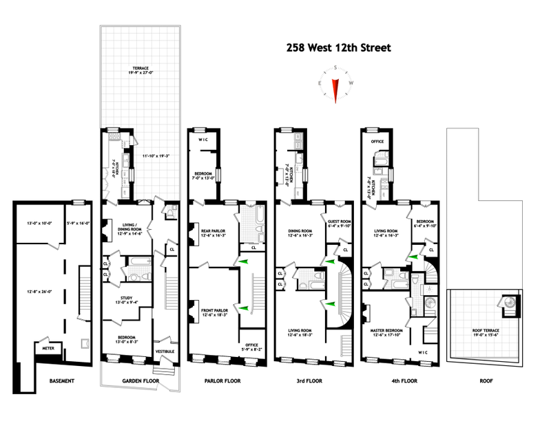 258 West 12th Street, West Village, NYC, 11215, $15,950,000, Property For Sale, Halstead Real Estate, Floorplan 258 West 12th Street, West Village, NYC, 11215, $15,950,000, Property For Sale, Halstead Real Estate, Floorplan