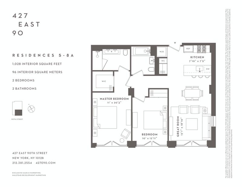 427 East 90th Street 5a, Upper East Side, NYC, 10128, $1,899,000, Property For Sale, Halstead Real Estate, Floorplan 427 East 90th Street 5a, Upper East Side, NYC, 10128, $1,899,000, Property For Sale, Halstead Real Estate, Floorplan