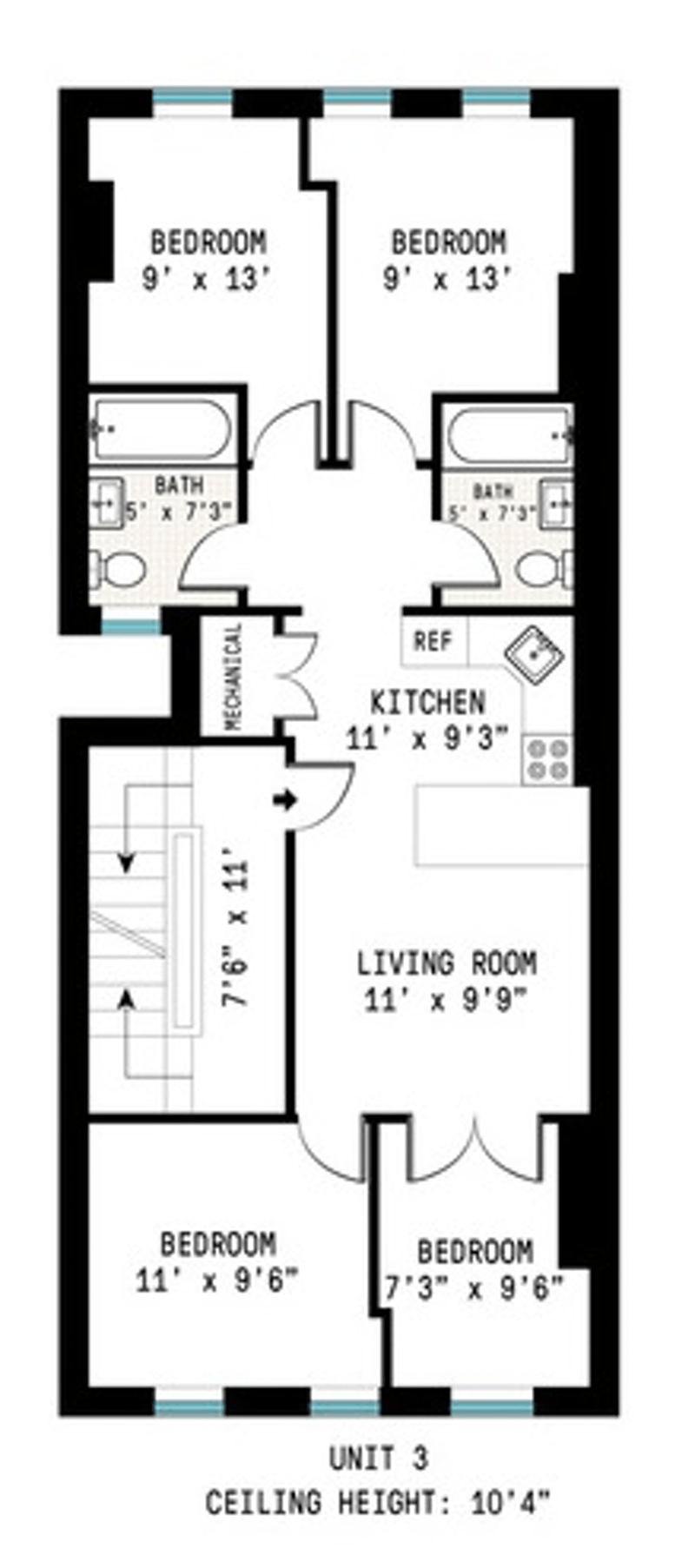 296 Linden Street 3, Bushwick, Brooklyn, NY, 11237, $3,650, Property For Rent, Halstead Real Estate, Floorplan 296 Linden Street 3, Bushwick, Brooklyn, NY, 11237, $3,650, Property For Rent, Halstead Real Estate, Floorplan