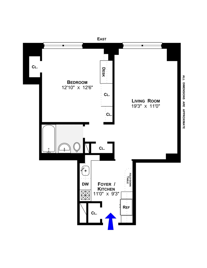 Floorplan for 575 Grand Street