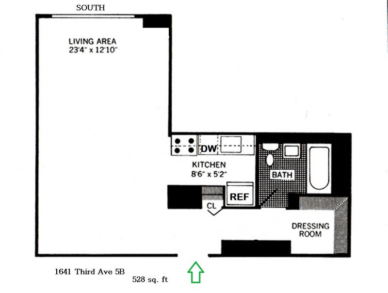 Floorplan for 1641 Third Avenue, 5B