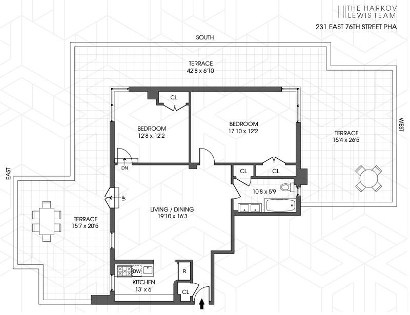 Floorplan for 231 East 76th Street, PHB