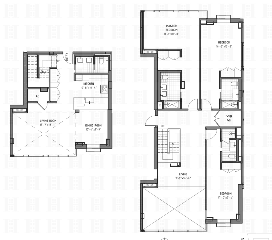 Floorplan for 429 Kent Avenue, D714