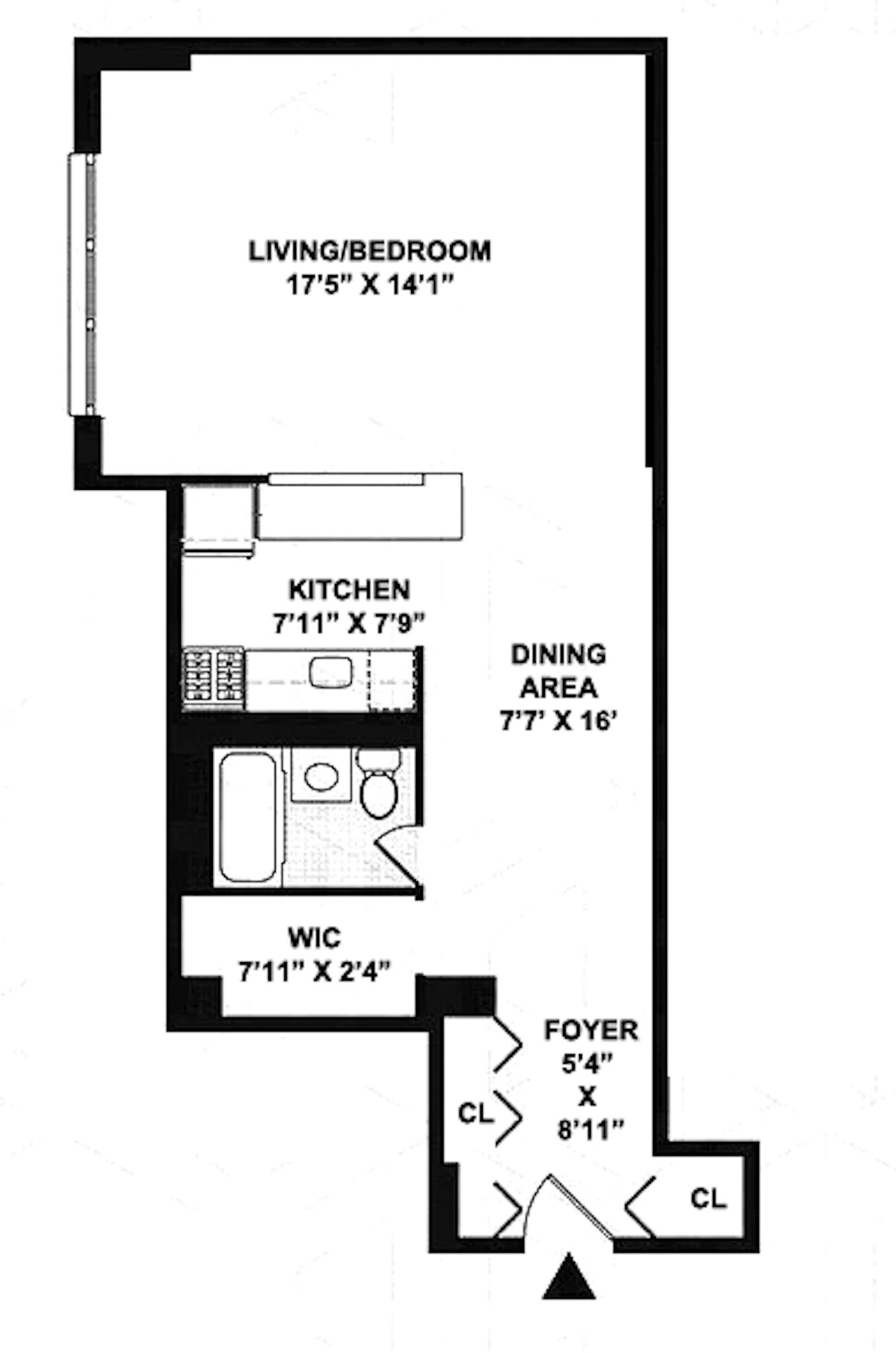 Floorplan for 330 Third Avenue, 17L