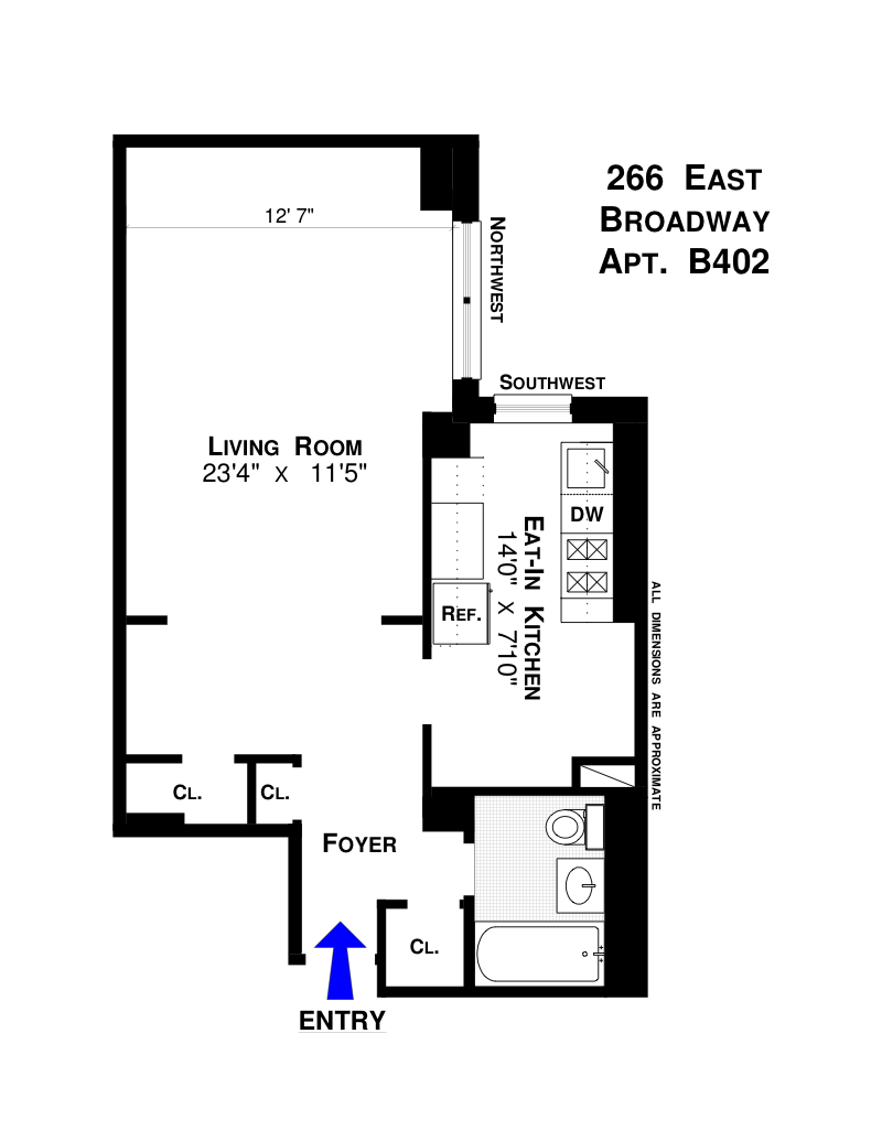 Floorplan for 266 East Broadway