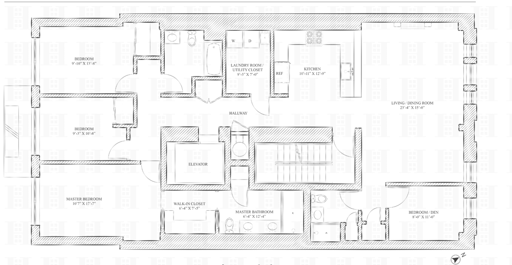 Floorplan for 320 West 115th Street, 3