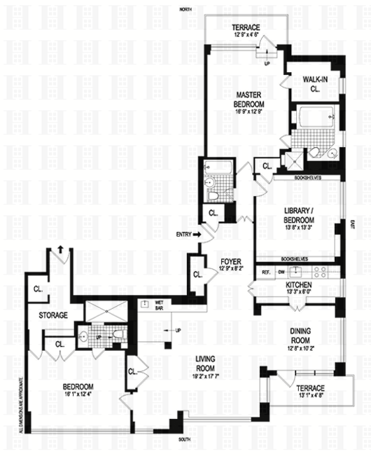 Floorplan for 321 East 48th Street, PH BC