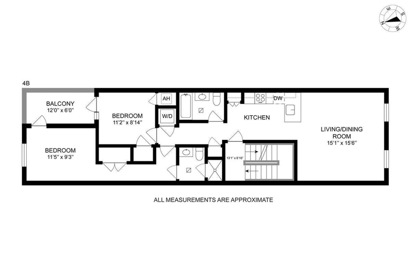 Floorplan for 139 -141 W 126th Street, 4B