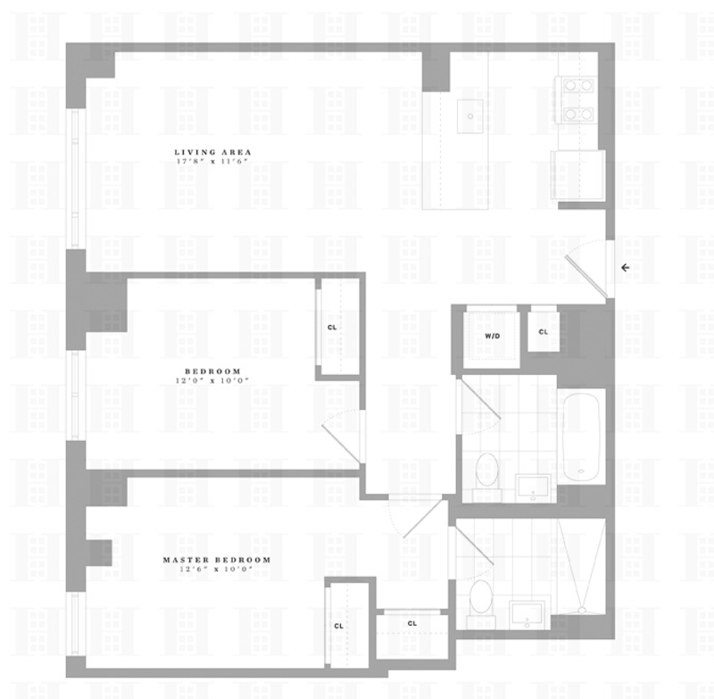 Floorplan for 2231 Adam Clayton Powell, 515