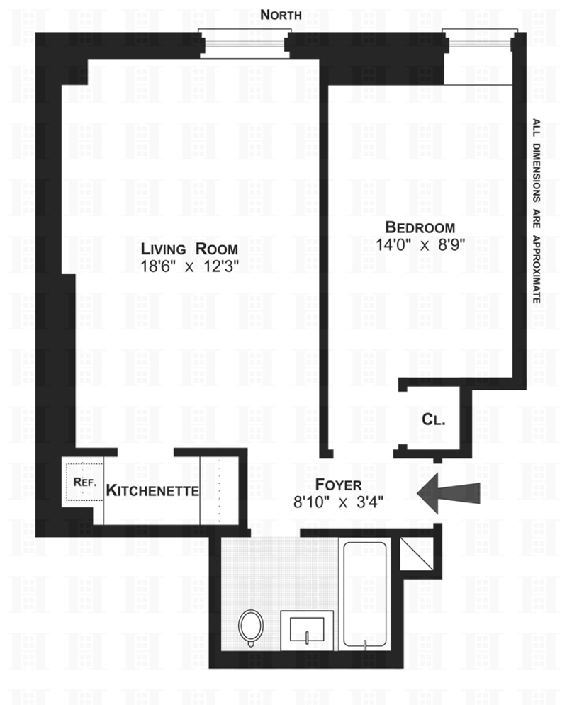 Floorplan for 111 East 56th Street, 208