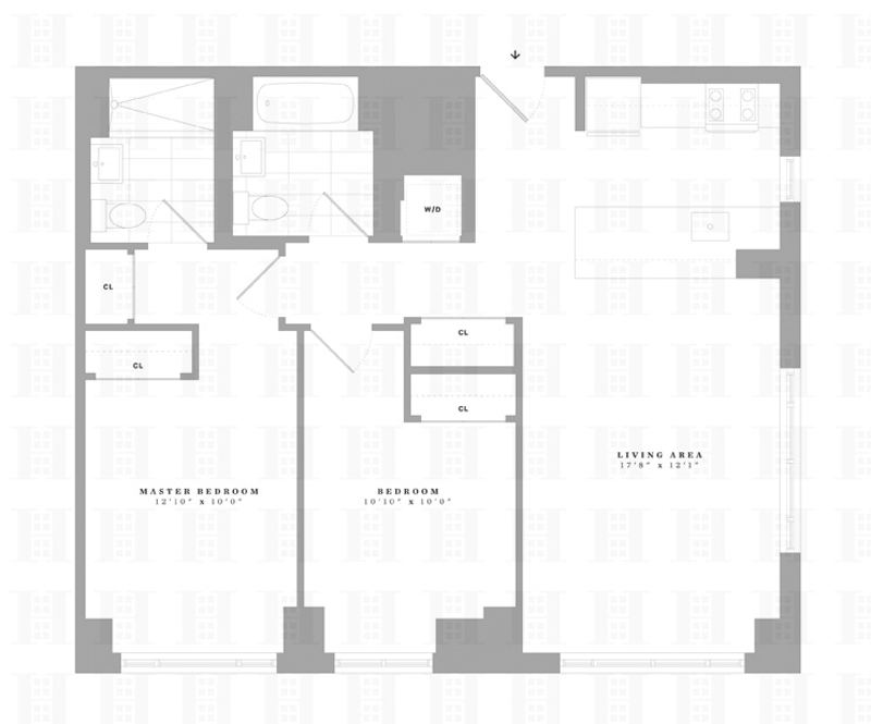 Floorplan for 2231 Adam Clayton Powell, 607