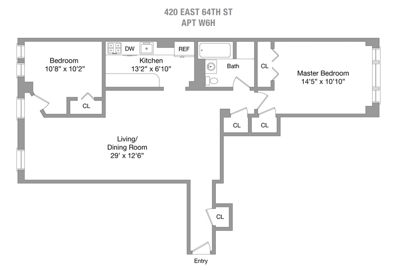 Floorplan for 420 East 64th Street, W6H