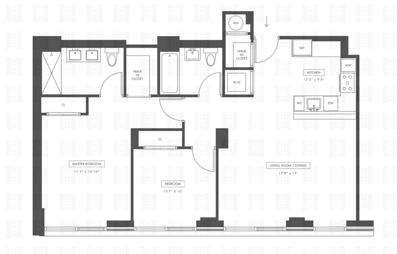 Floorplan for 251 1st Street, 3C