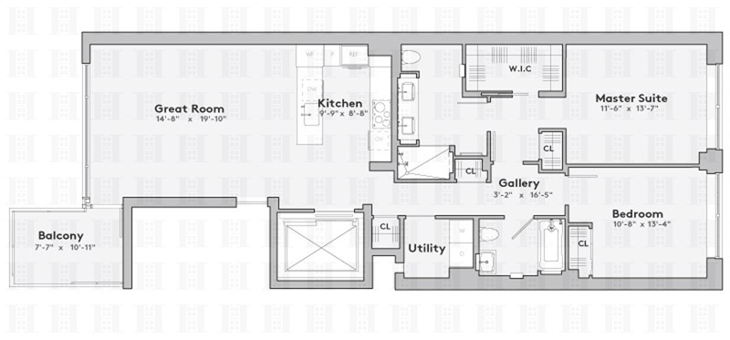 Floorplan for 318 West, 47th Street, 4