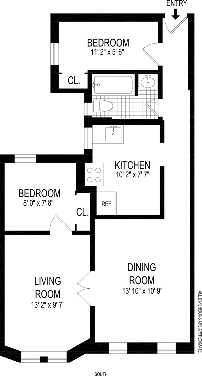 Floorplan for 551 West 160th Street, 5A