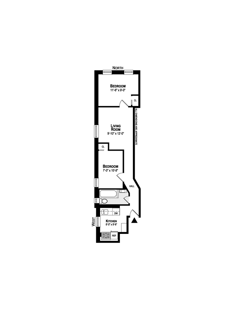 Floorplan for 63 West 107th Street, 22
