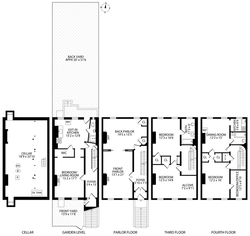 Floorplan for 211 Monroe Street