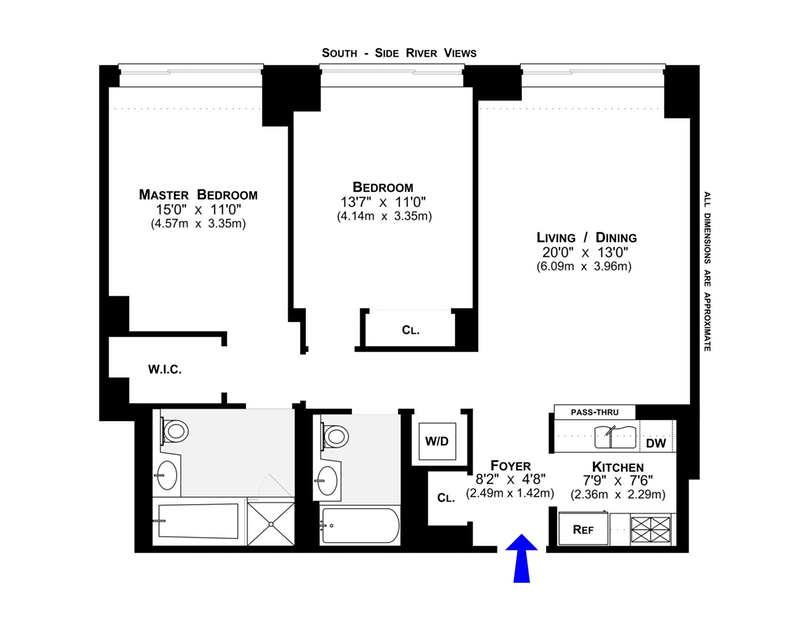 Floorplan for 120 Riverside Boulevard, 5T