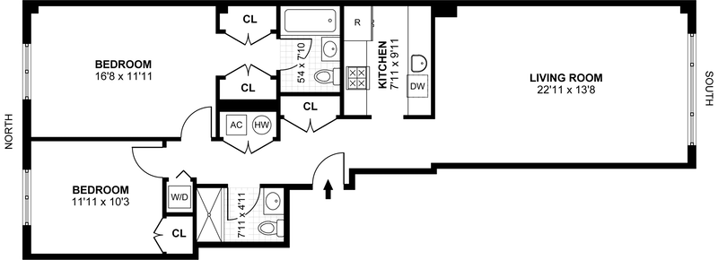 Floorplan for 10 Slocum Place, 5A