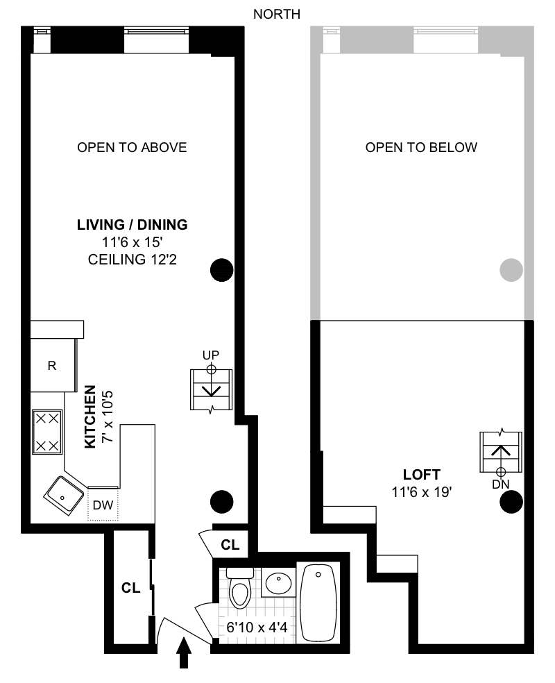 Floorplan for 43 East 10th Street, 3A