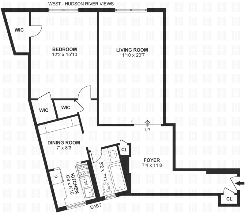 Floorplan for 360 Cabrini Boulevard, 7K