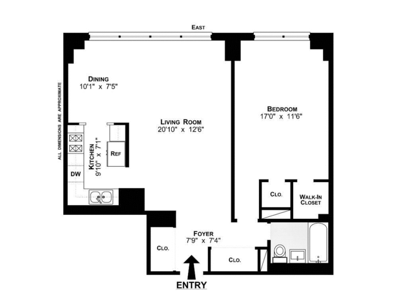 Floorplan for 170 West End Avenue, 30B