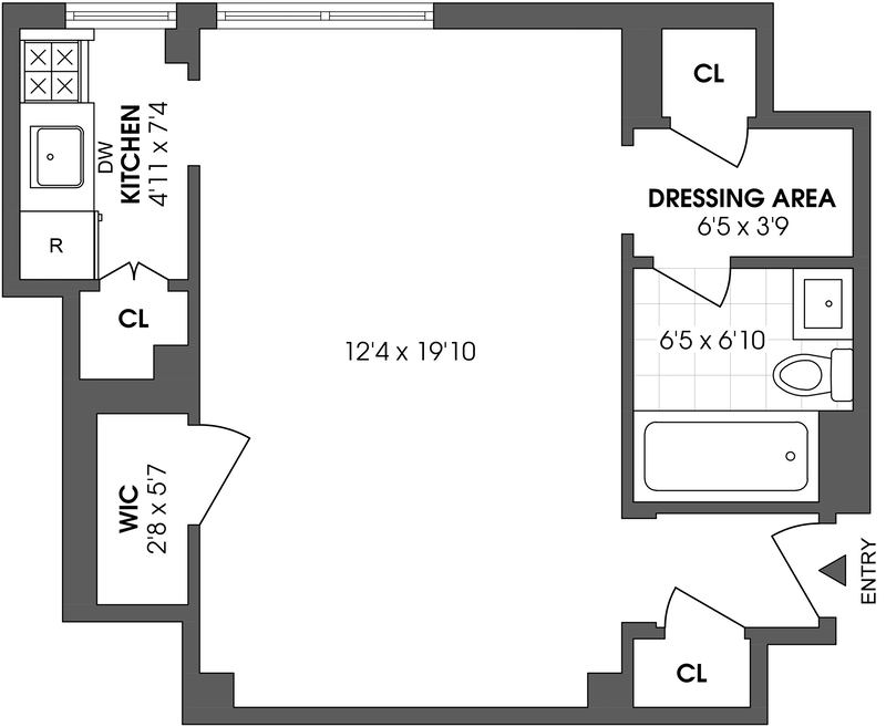 Floorplan for 56 Seventh Avenue, 7G