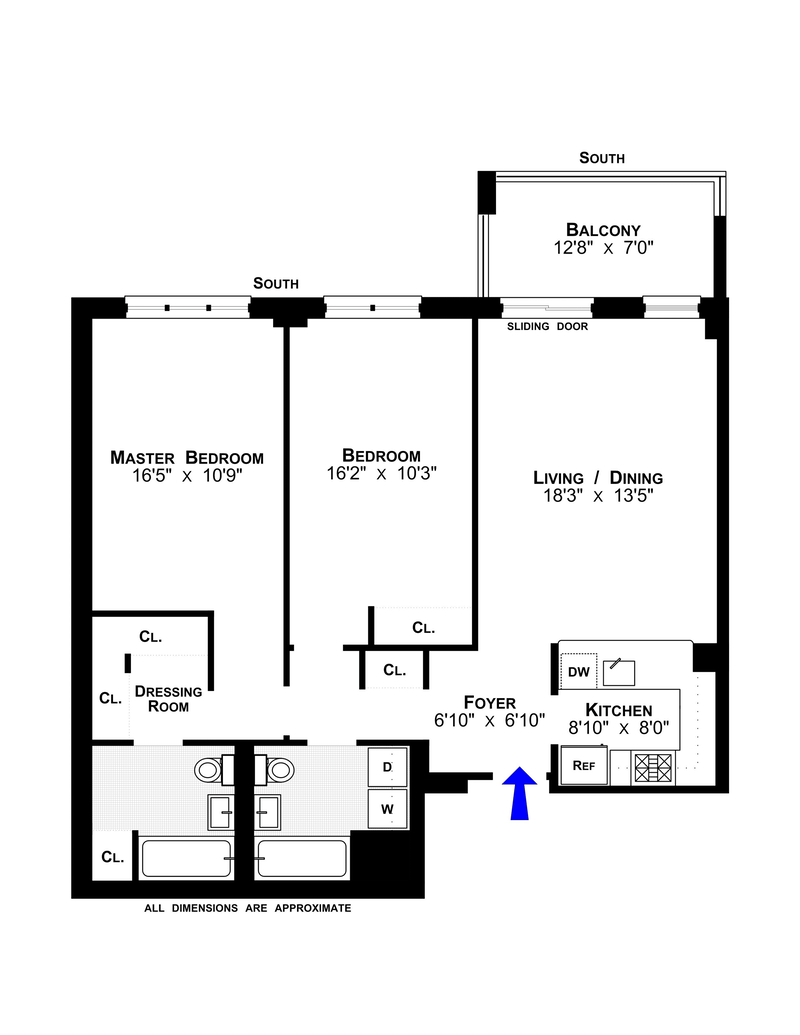 Floorplan for 110 West 90th Street, 3A