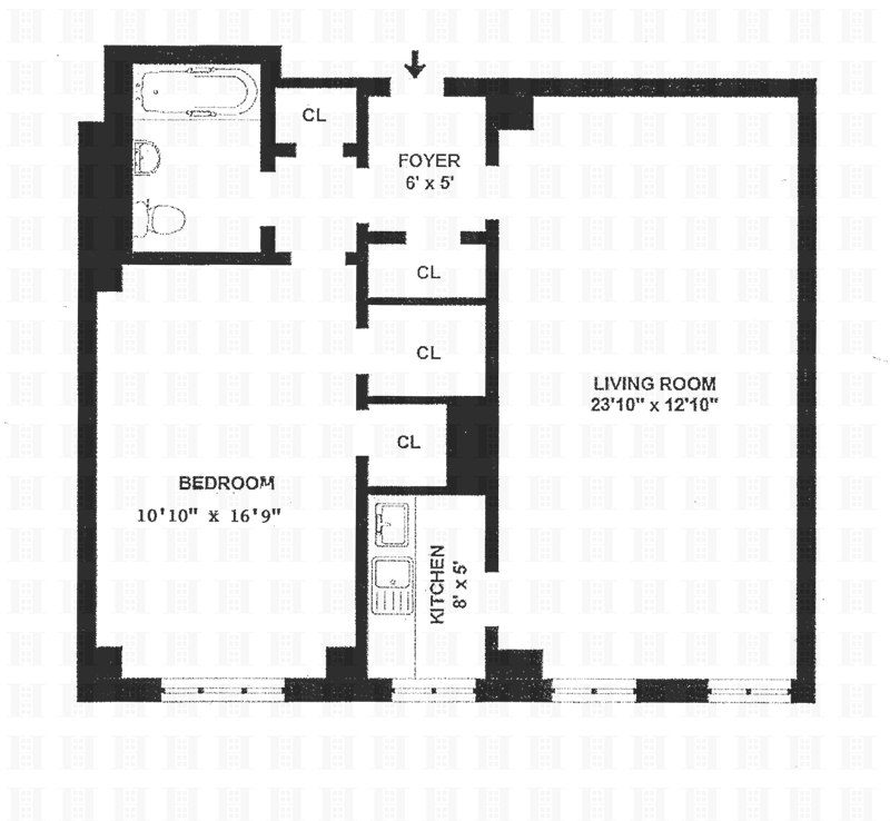 Floorplan for 2 Beekman Place, 4D