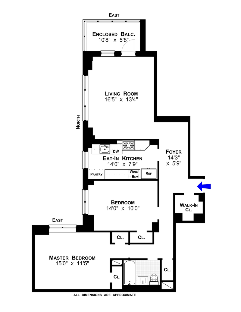 Floorplan for 575 Grand Street